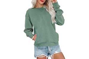 RANPHEE Womens Long Sleeve Fall Tops Crew Neck Loose Fashion Trendy Clothes Shirts Hoodies Pullovers Sweatshirt with Pockets