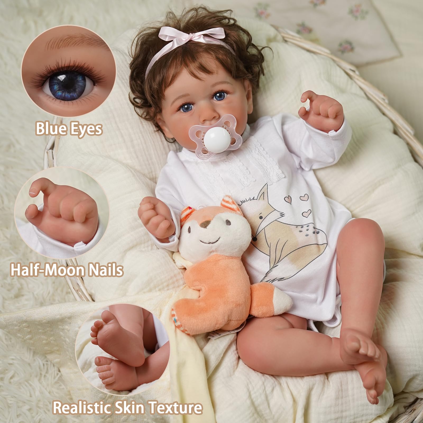 BABESIDE Baby Dolls Girl – 20 Inch Lifelike Handmade Silicone Baby Doll, Real Life Baby Doll with Accessories, Gift for Girls Age 3+ Pretend Play & Collection