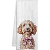WOTYPU Golden Doodle Gifts Kitchen Towels, Golden Doodle Gifts for Women Dish Tea Towels for Kitchen, Dog Lovers Mom Gift Decorative Hand Towel for Bathroom, 16x24 Inch