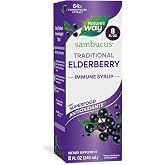 Nature's Way Sambucus Traditional Elderberry Immune Support* Syrup, 8 fl oz | Traditional Immune Support* with Highly Concentrated Black Elderberry Extract &amp; Superfood Antioxidants, Adults &amp; Kids 7+