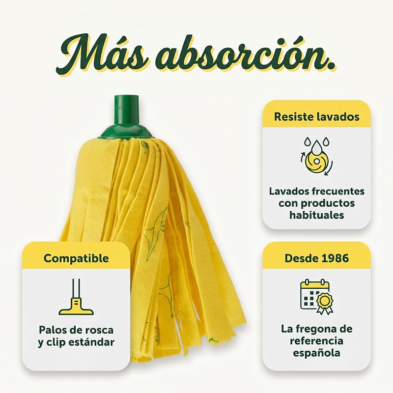 Fregona Amarilla Original | Desde 1986 | Rosca Universal