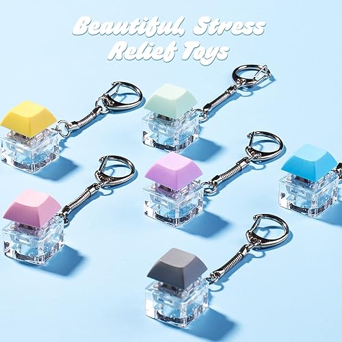 9PCS Skull Keyboard Fidget Toys,3D Printed Gradient Clicker Desk Toys