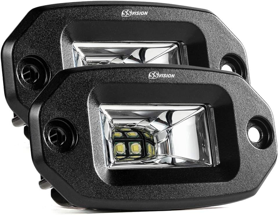 SS VISION 4 Inch Flush Mount Led Pods, 2PCS 1800LM 20W