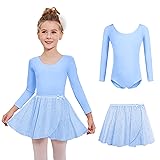 Zaclotre Ballet Leotards for Girls 2 Piece Scoop