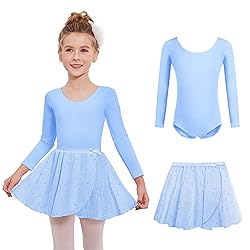 Zaclotre Ballet Leotards for Girls 2 Piece Scoop