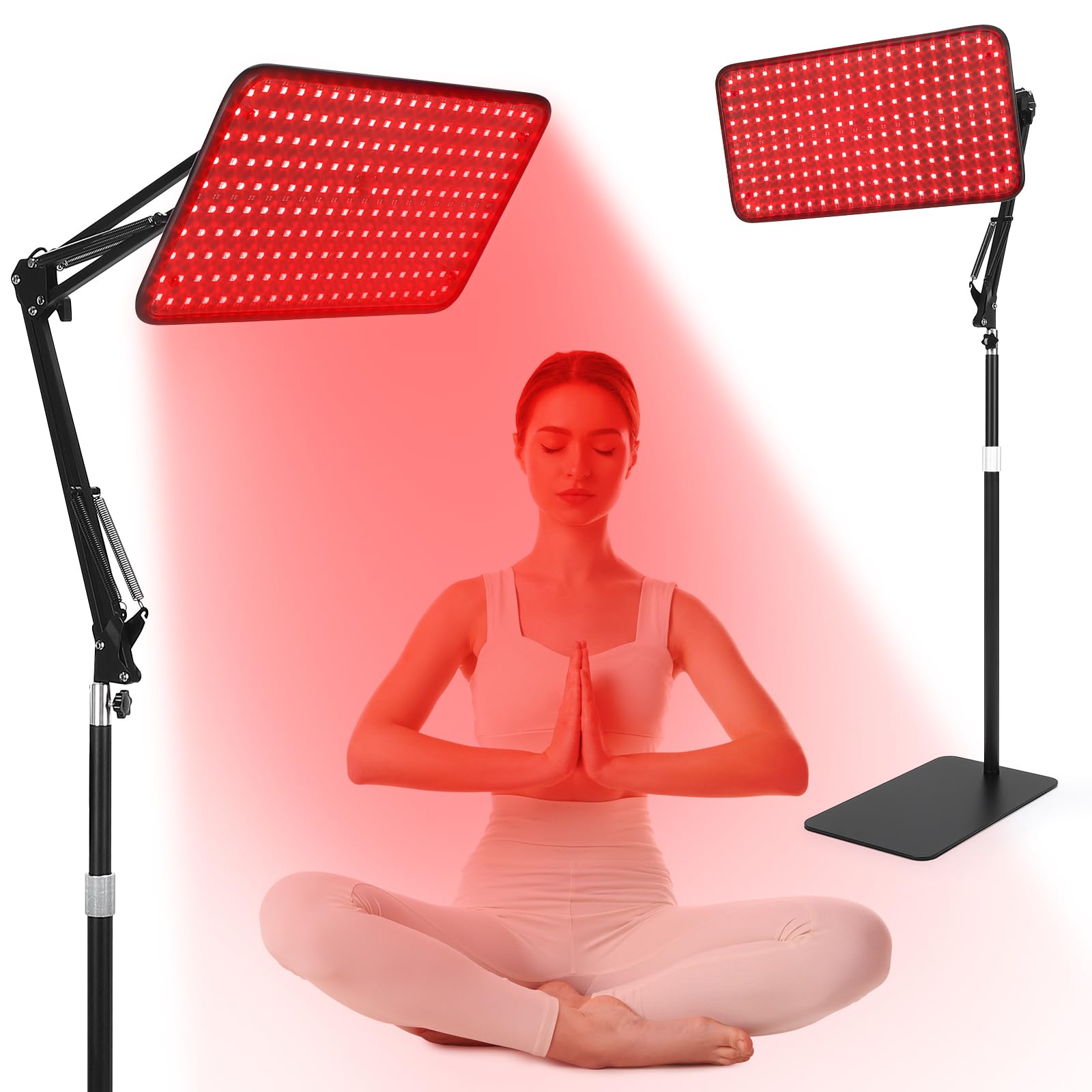 Photo 1 of Streamlet Red Light Therapy for Face, Body, Near Infrared Light Therapy Lamp Combo 660nm 850nm with Stand Adjustable for Skin Care, Pain Relief, Improve Sleep (200 LED(100W))