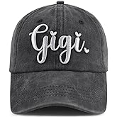 Gigi Hat for Women Grandma, Funny Adjustable Cotton Embroidered Best Grandmother Baseball Cap