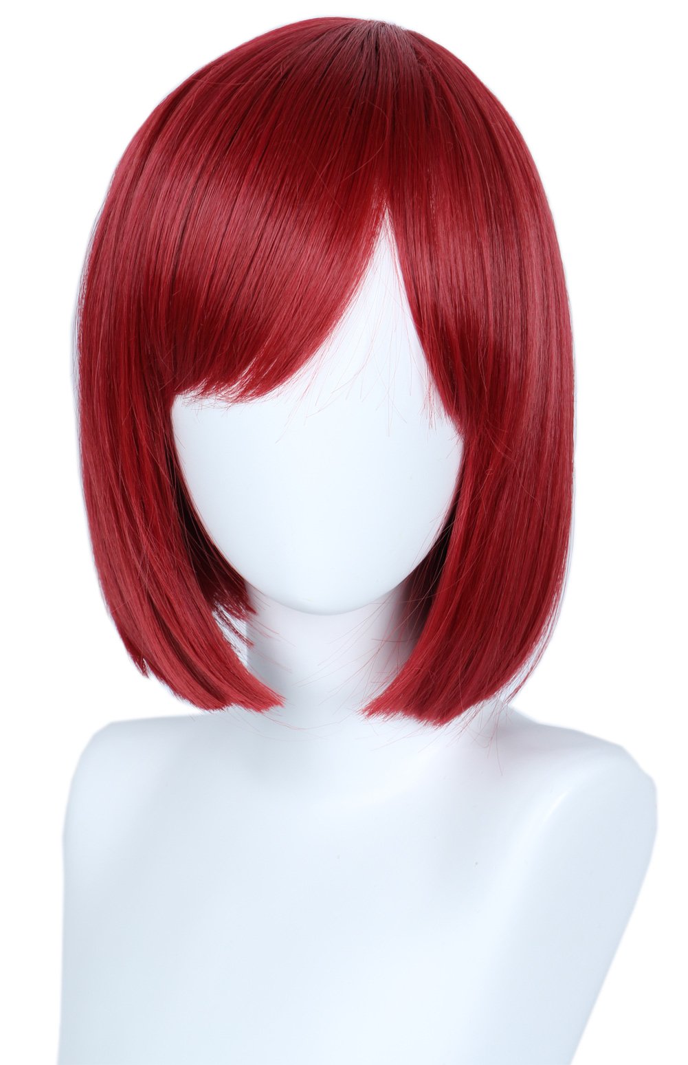 Linfairy Short Anime Hair Halloween Costume Cosplay Wigs for Women (Red)