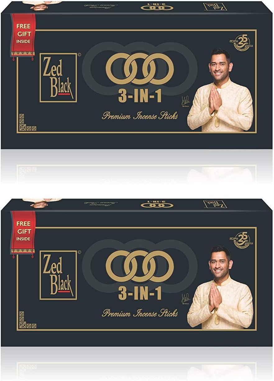 Zed Black 3 in 1 Monthly Pack Incense Sticks - Set of 2