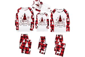 XBKPLO Christmas Pajamas For Family Pajamas Pjs Sleepwear Outfits Matching Christmas Pajamas for Family plus Size 4x