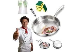 Titanium Pan - 10-12" Pure Titanium Frying Pan Pro with Lid for All Stovetops, Scratch-Resistant & Non Stick, Extreme Heat Re