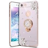 IKASEFU Sparkle Bling Glitter Diamond Flower Luxury