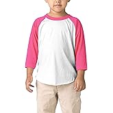 Hat and Beyond Kids Raglan Jersey Child Toddler Youth Uniforms 3/4 Sleeves T Shirts