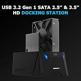 Sabrent Dual HDD Docking Station 2 Bay SATA SSD HDD Cloner USB 3.2 5Gbps EC-HD2B view 2