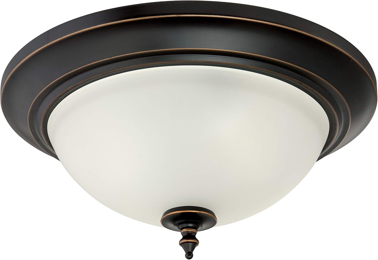 Westinghouse Lighting 6304840 Harwell 33 cm Indoor Flush Mount Ceiling Fixture, Amber Bronze Finish with Frosted Glass - Image 3