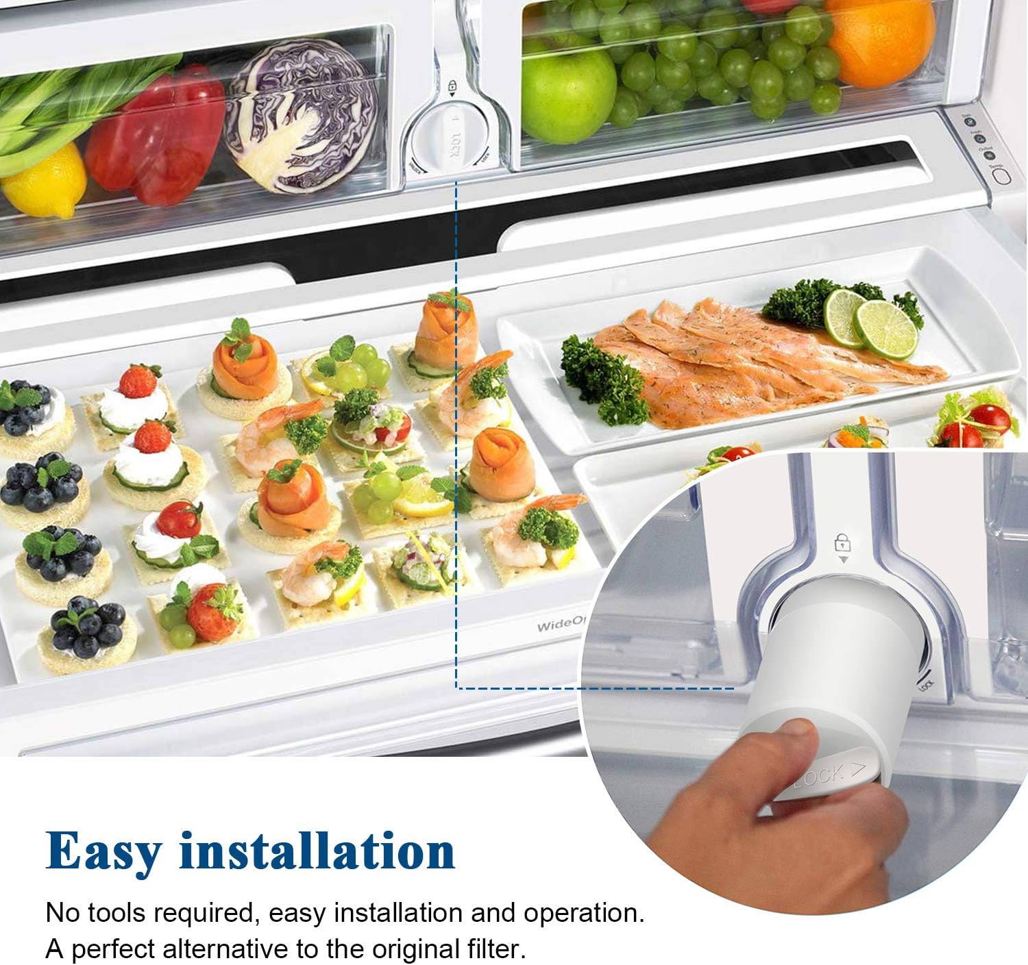 GLACIER FRESH DA29-00020B Refrigerator Water Filter Replacement Samsung DA29-00020B HAF-CIN/EXP For French Door Fridge Kitchen By Samsung (3 PACK): Kitchen & Dining
