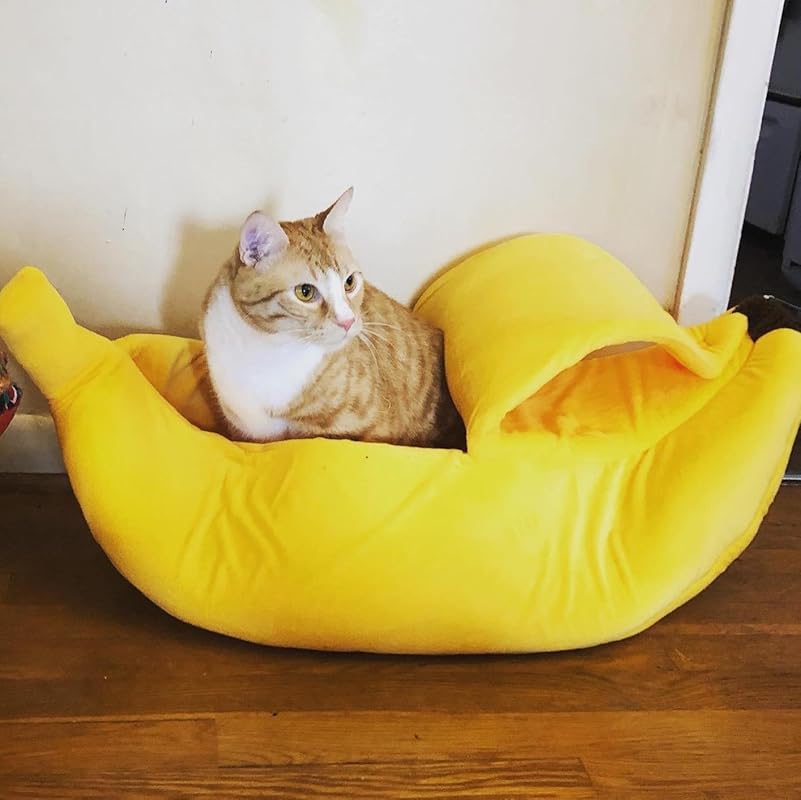 Banana Cat Bed, 100 Comfortable and Soft for cat and dog