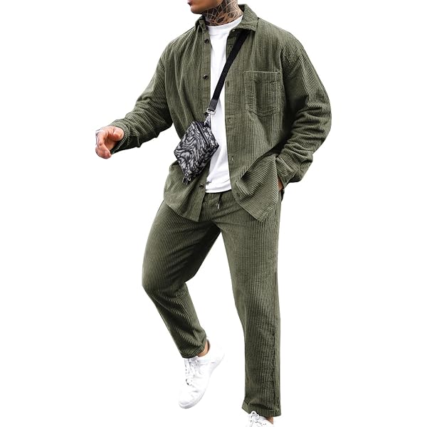 Conjunto Casual De Lino Para Hombre - Camisa Holgada Y Pantalones, Ideal Para Vacaciones