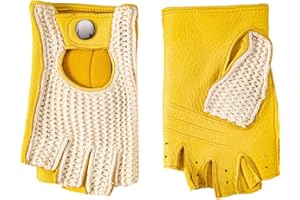 NappaNovum Deerskin Leather Crochet String Back Driving Gloves