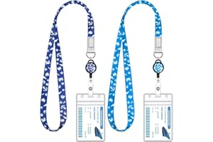 HONSIO 2 Pieces Cruise Lanyard for Ship Cards Lanyards with Retractable Badge Reel Waterproof ID Badge Holder 2025 Cruise Essentials Accessories