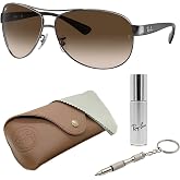 Ray-Ban RB3386 Pilot Shape Sunglasses with Official Eyewear Kit
