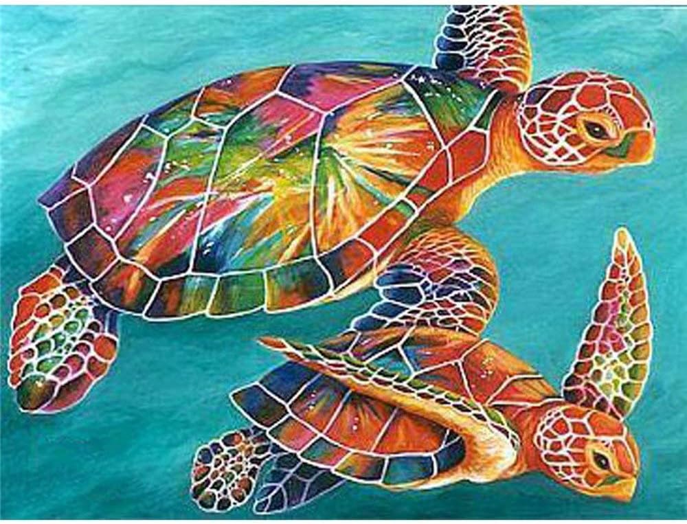Paint By Numbers For Adults | Diy Art Kit With Acrylic Paints, Brushes, And Canvas For Abstract Art, Painting And Crafts For Beginners And Kids 16X20,Sea Turtle