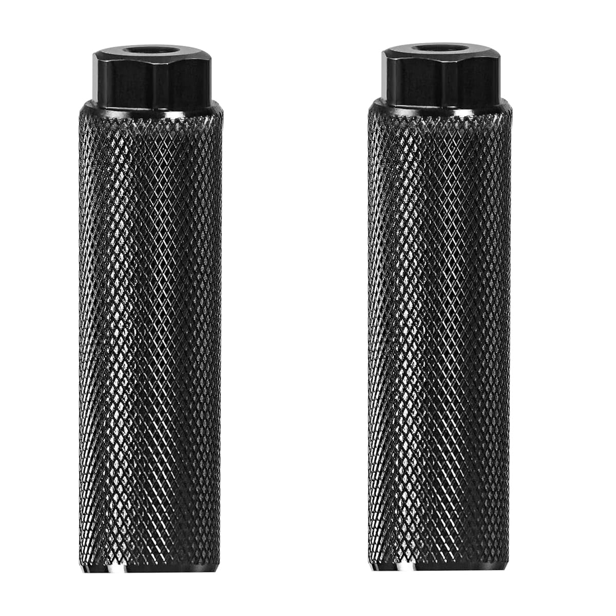 KINSPORY BMX Pegs, Bike Pegs, 3/8 inch - 26 Teeth Aluminum Alloy Stunt Pegs Pack of 2 (black)