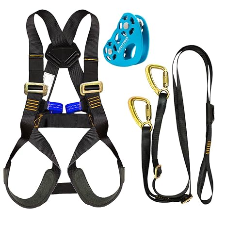 Fusion Climb Kids Backyard Zip Line Kit Harness Lanyard Trolley