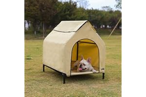 鶹 Basics Elevated Portable Pet House - Small, Khaki