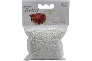 Marina Betta Aquarium Starter Kit, Gravel, White