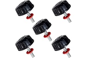 Trinkrittey 5pcs Universal Fishing Reel Handle Screw Caps Screws Nuts Caps Fishing Reel Replacement Parts for Spin Reels Knob Power Handle Grip