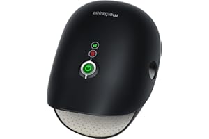 Medisana Hand Massager with Heat and Compression, Cordless Hand Massager for Arthritis and Carpal Tunnel Relief, Knuckle Stretching Massage, Birthday Christmas White Elephant Gifts for Adults-Black