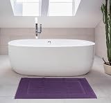 Utopia Towels Bath Mats 53 x 86 cm 100% Ring Spun Cotton Plum Pack of 2 view 8