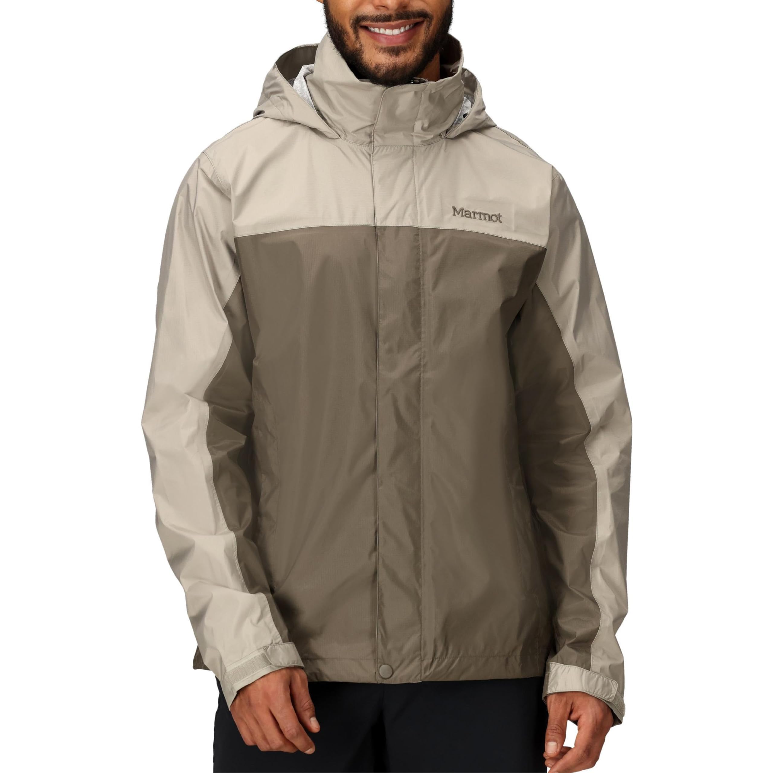 MARMOT Men's PreCip Eco Lightweight & Waterproof Rain Jacket, Shale Grey/Claystone, Medium Image
