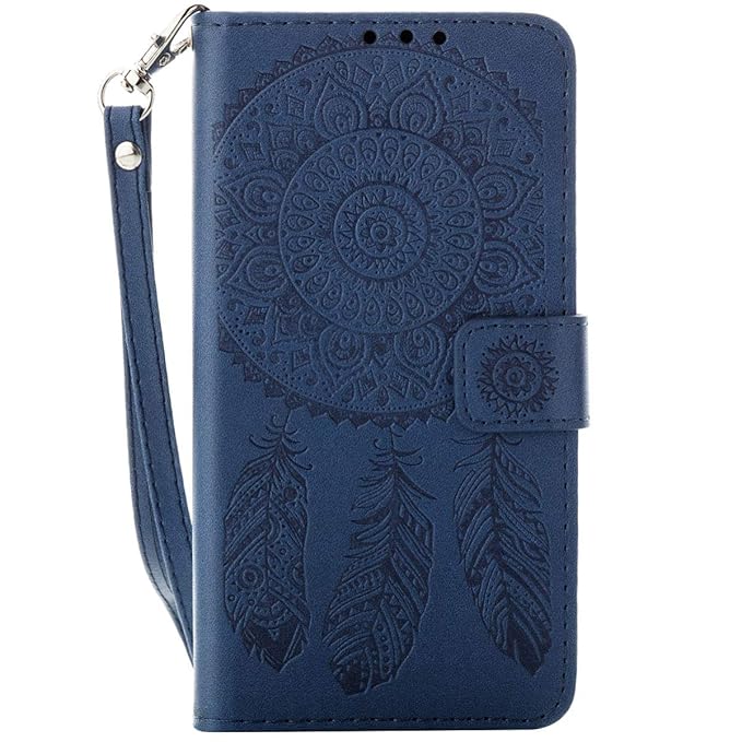 EUWLY Kompatibel mit Huawei P8 Lite 2017 Ledertasche Lederhülle Handytasche Lederhülle Tasche Wallet Hülle Bookstyle Handyhül