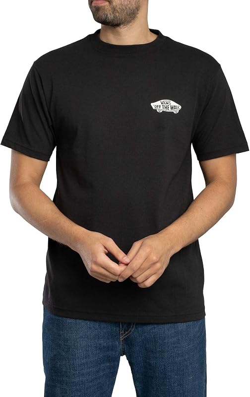 T-shirt masculina com logótipo duplo nas costas, preto/branco, XS
