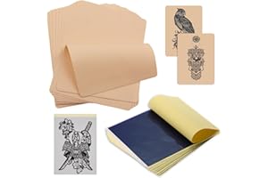 Tattoo Practice Skin Transfer Paper Kit - Romlon 40Pcs Fake Skin and Transfer Paper Kit Including 20Pcs Practice Skin and 20p