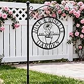 EFCUSTOMFC Custom Metal Garden Sign, Personalized Metal Home Sign, Garden Name Signs for Outside Personalized Butterfly with Name, Flower Mother Day Grandma Sister Gifts