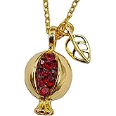 Abgaryan ART 18K gold plated stainless steel pomegranate jewelry (Pomegranate pendant with zircons)