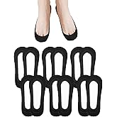 AURUZA No Show Socks Women's 4-8 Pairs Low Cut Non Slip Liner Invisible Socks for Flat Boat, Size 5-12