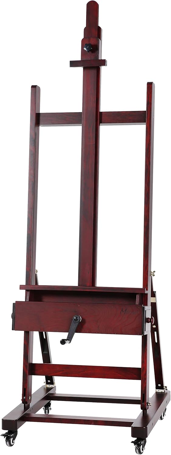 MEEDEN Deluxe Crank Adjusting Easel, Master HFrame Studio Easel, Heavy