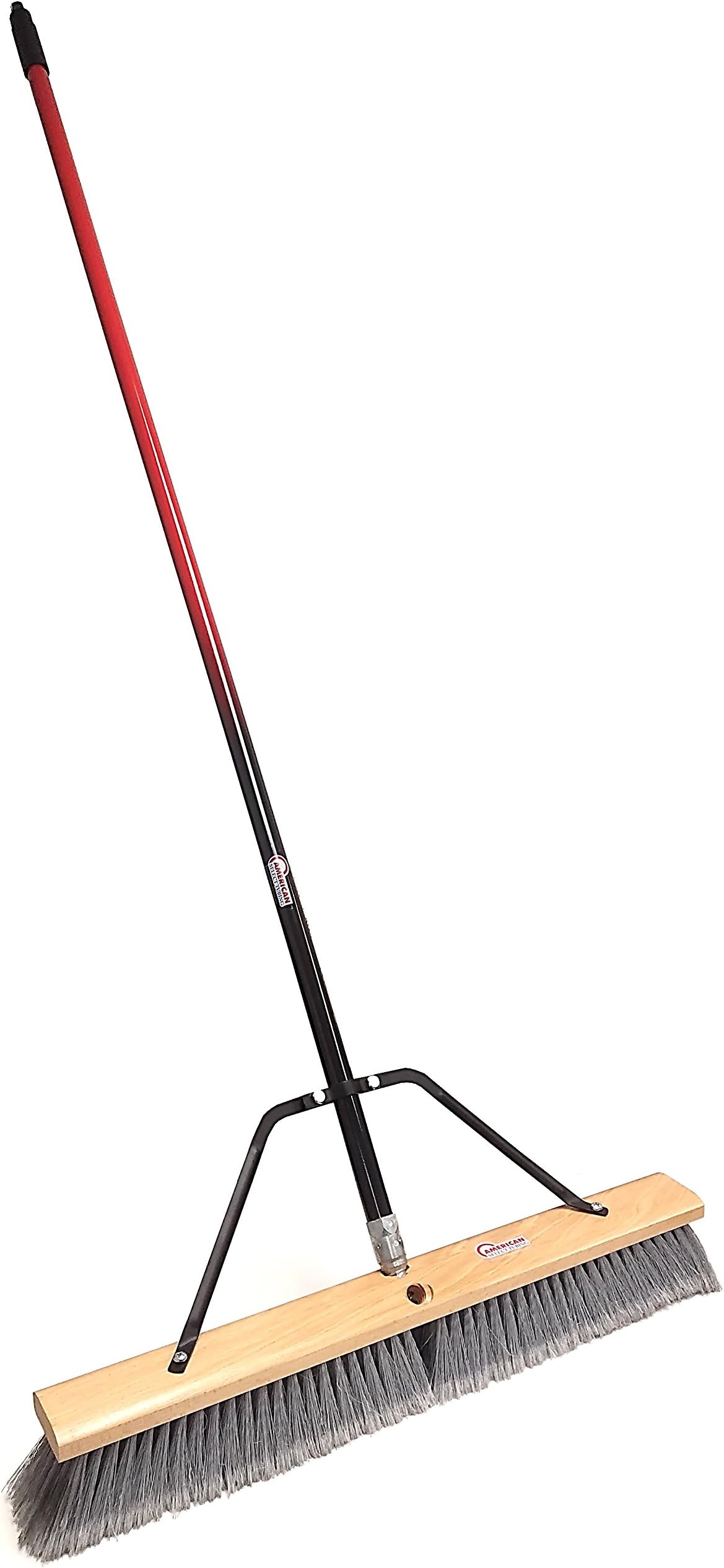 Pbma24001 24" Multi-Surface Push Broom with Red/Black Handle
