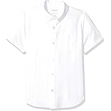 Amazon Essentials Boys' Kids Uniform Short-Sleeve Woven Oxford Button-Down Shirts