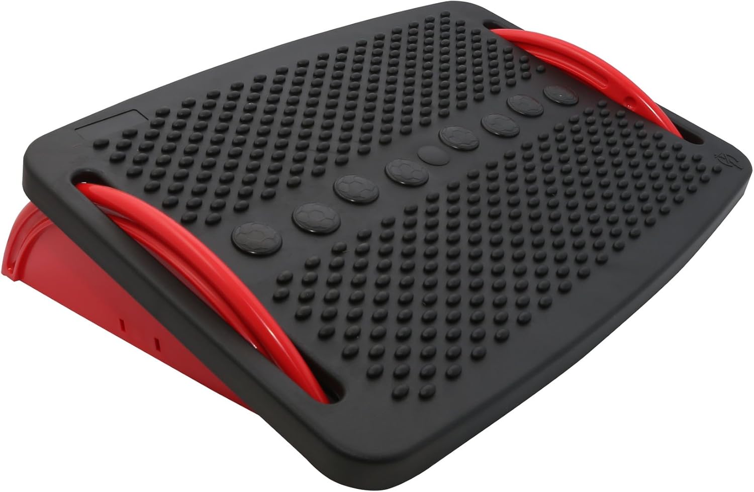 IO Crest Ergonomic Floating Tilt Foot Rest Textured Surface Reduce Muscle Strain, Black Red (SY-ACC65077)