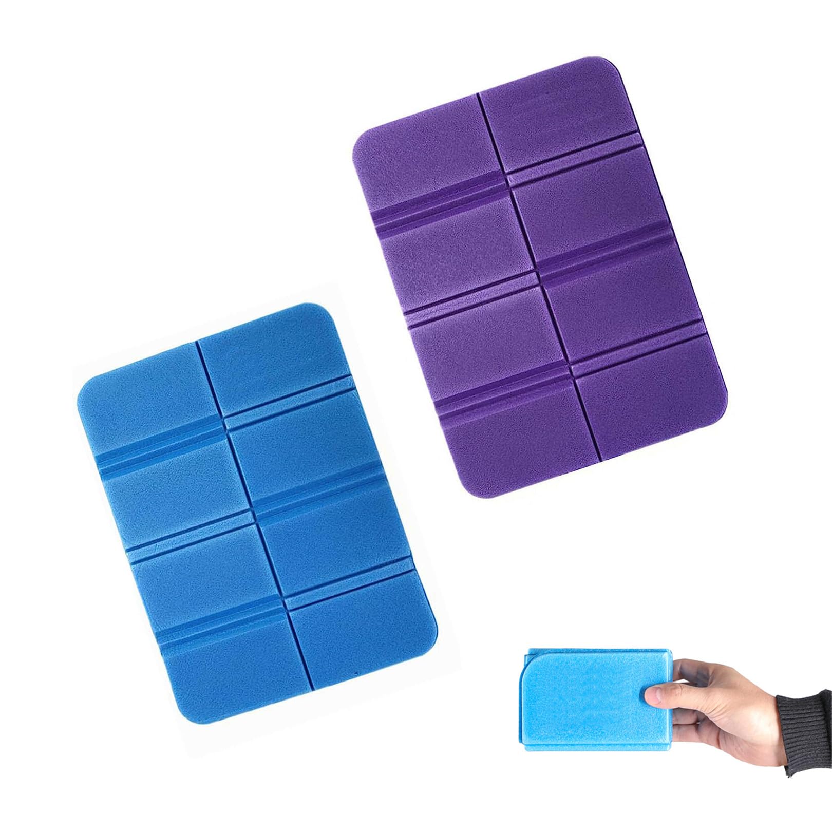2Pcs Moisture-Proof Folding Seat Mat,Folding Foam Sit Mat Thermally Insulated Folding Seat Pad,Portable Waterproof Outdoor Cushion Foldable Sit Mat for Outdoor Camping Park Picnic Hiking Playground