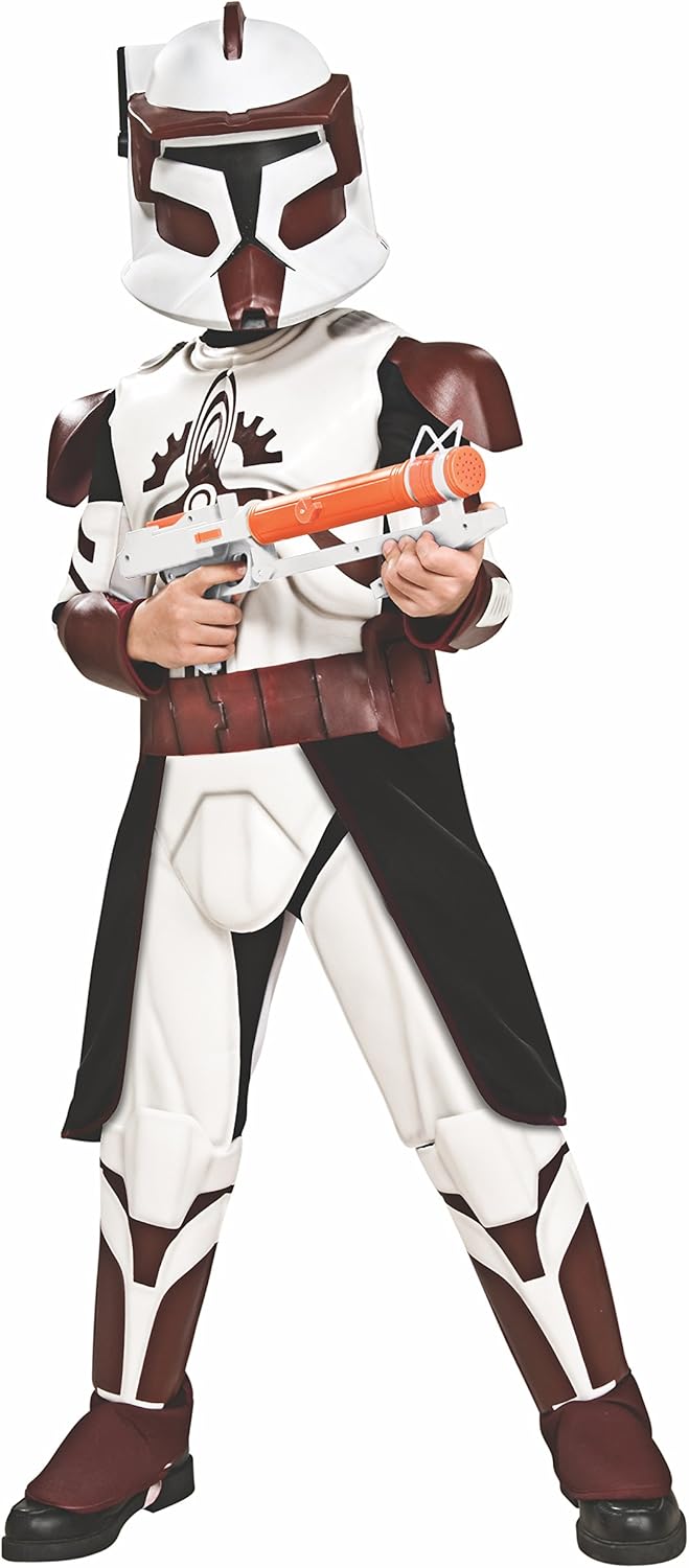 Amazon Com Rubies Star Wars Clone Wars Child S Clone Trooper Deluxe Commander Fox Costume And Mask Small Toys Games