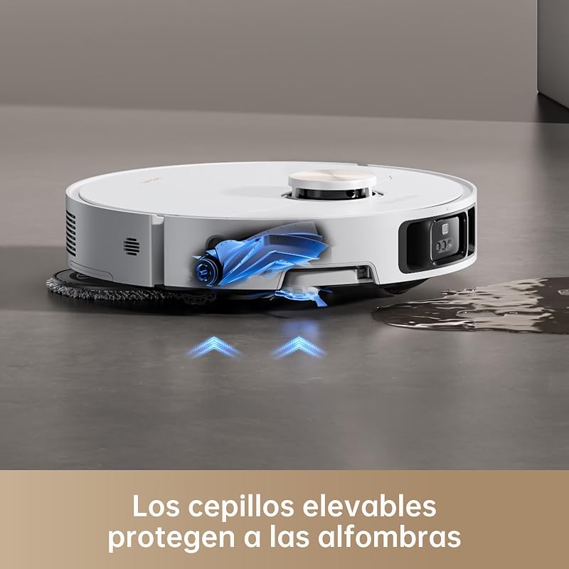 X40 Ultra Complete Robot Aspirador y Fregasuelos, Succión de 12.000 Pa, con Mopa Extraíble y Elevable, 70℃ Fregona Autolimpiable, Cepillo Lateral Extensible y Elevable, Detección Suciedad