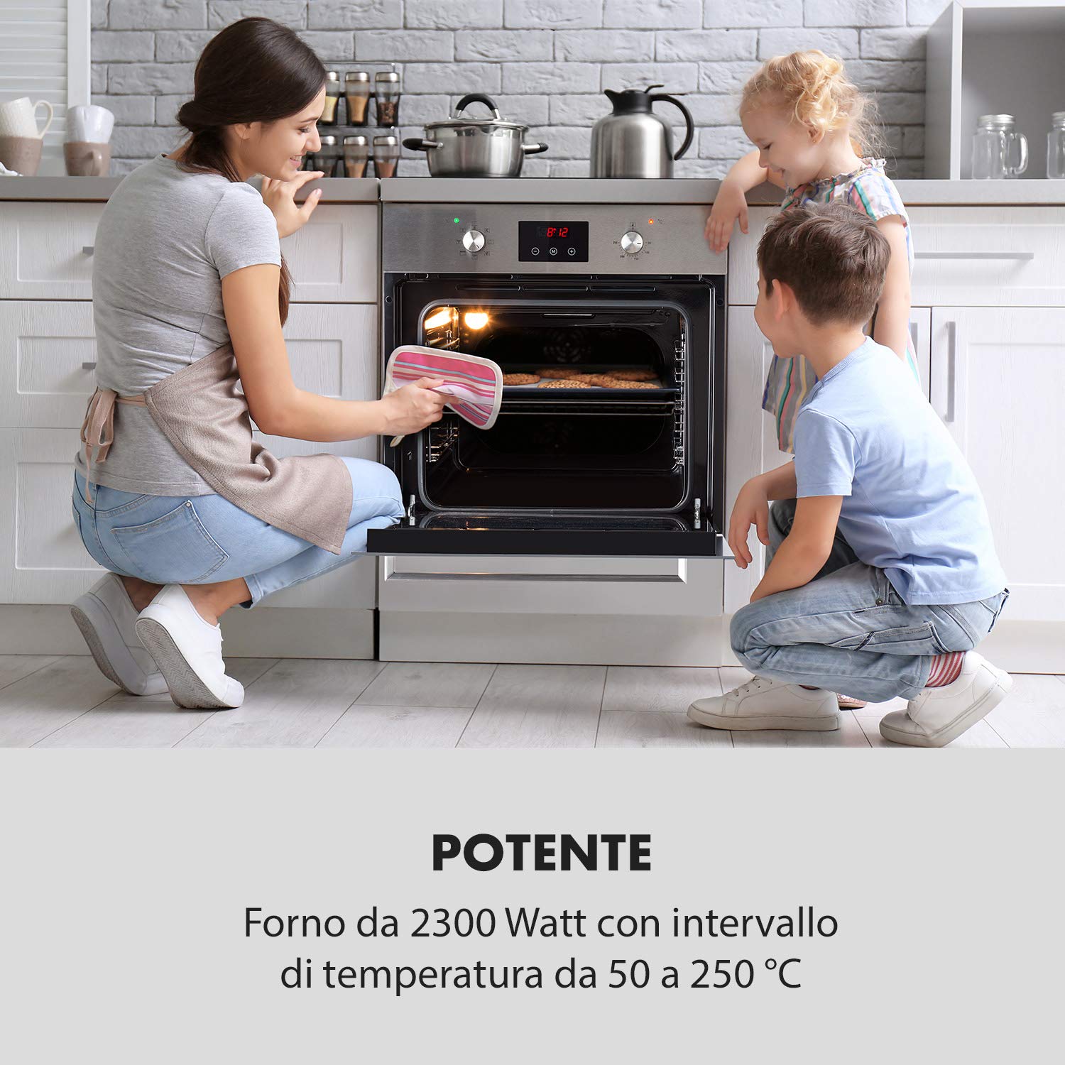 Forni e piani cottura Colore Nero 59,5 cm Blocco di Sicurezza Bambini  Temperatura 50-250 ° C Classe A Klarstein Kalahari Forno da Incasso Forno  Elettrico Volume 68 L 7 Funzioni urban-earth.co.uk