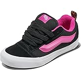 Vans Big Kids' Knu Skool Shoe | '90s Retro Puffy Low-Top Fashion Sneakers for Boys & Girls, Leopard Pop Black/Multi, 7