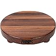 John Boos Boos Block B Series Round Wood Cutting Board with Feet, 1.5-Inch Thickness, 12" x 12" x 1 1/2", Walnut